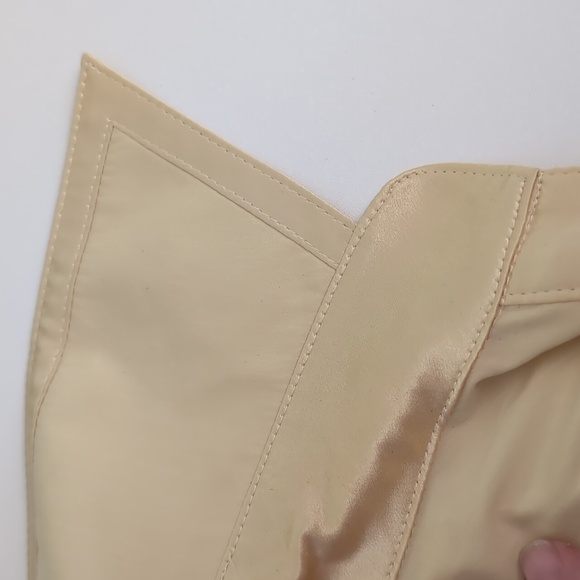 Karen Millen Yellow Button Up Short Sleeve Blouse Sz 8 - Picture 8 of 13